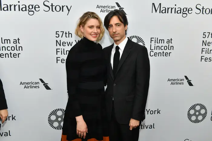 Noah Baumbach and Greta Gerwig at the NYFF premiere of 'Marriage Story'